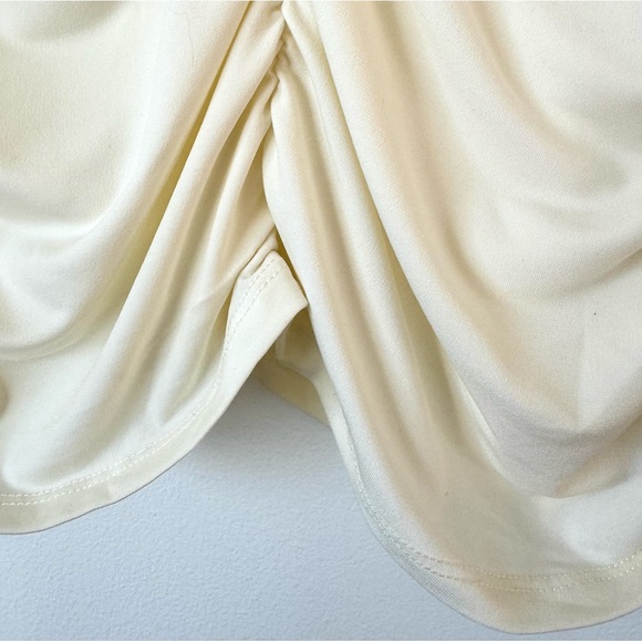 NWT H&M cream ruched mock turtleneck - Picture 2 of 8